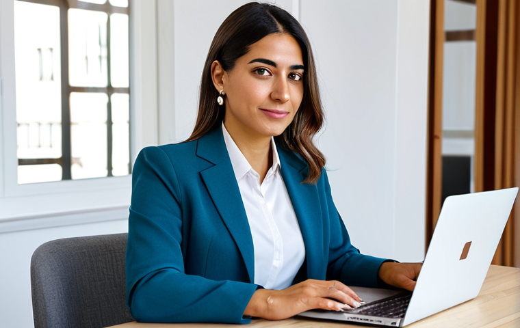 **

A professional Latina businesswoman in a modest, stylish business suit, working on a laptop at a bright, modern co-working space in Madrid.  She is fully clothed in appropriate attire, safe for work, and the scene is family-friendly. Perfect anatomy, correct proportions, natural pose, well-formed hands, proper finger count, and natural body proportions are depicted. Professional digital art, high quality.

**